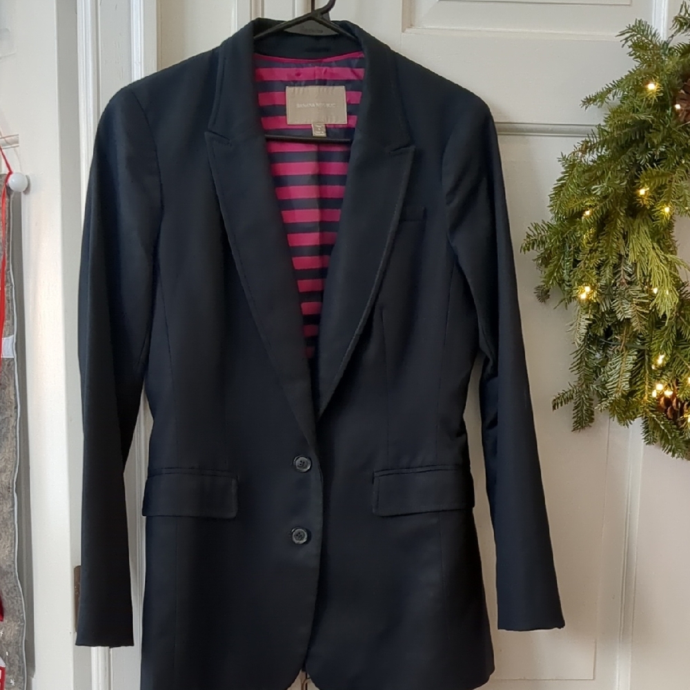 Banana Republic 6 Women's Navy Blue Blazer